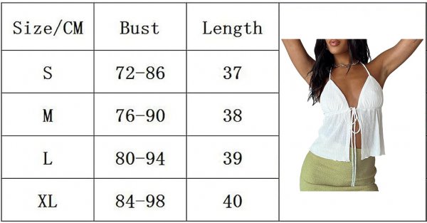 Women Backless Crop Top Vintage Sexy Tie Up Halter Deep V Neck Spaghetti Strap Cami Top